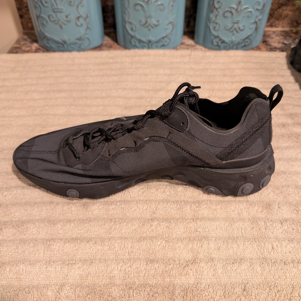 Nike BQ6166-008 React Element 55 Black Lace-Up Running Shoes Men's US 13 - Picture 7 of 16